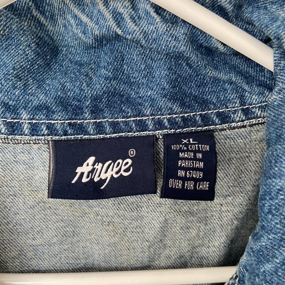 Y2K USA Flag Denim Jacket by Angee (XL) - Picture 3 of 3